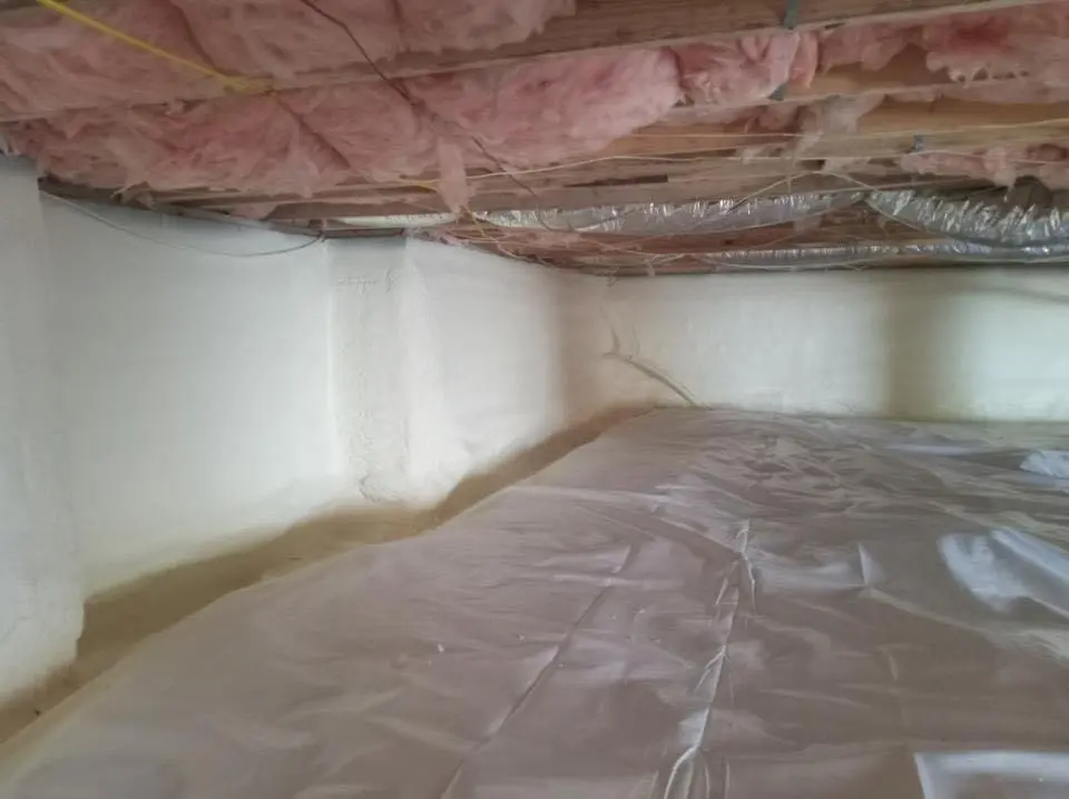 Crawl space encapsulation with closed-cell spray foam for Spray Foam Roofing Repair in Orange